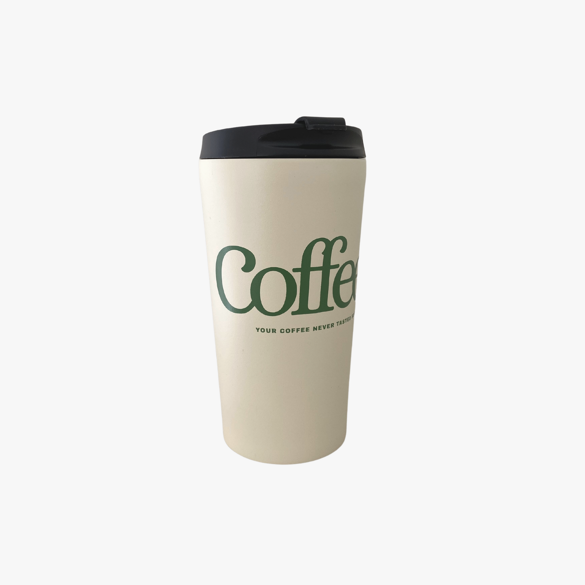 The Coffee Travel Cup Beige | Double Walled Stainless Steel will keep your coffee hot or cold for up to 3 hours. Perfect for on the go. | The Coffee Label