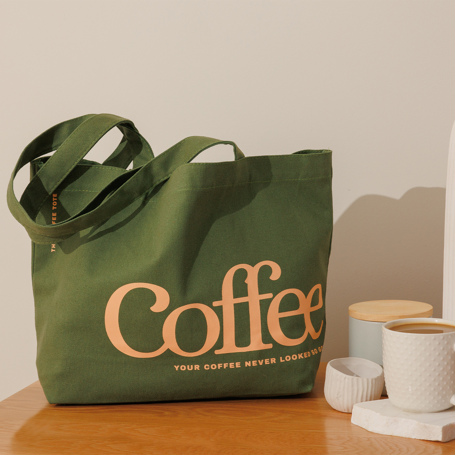 The Coffee Tote Olive | Original Coffee Tote | The Coffee Label