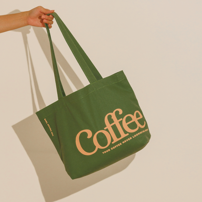 The Coffee Tote Olive | Original Coffee Tote | The Coffee Label