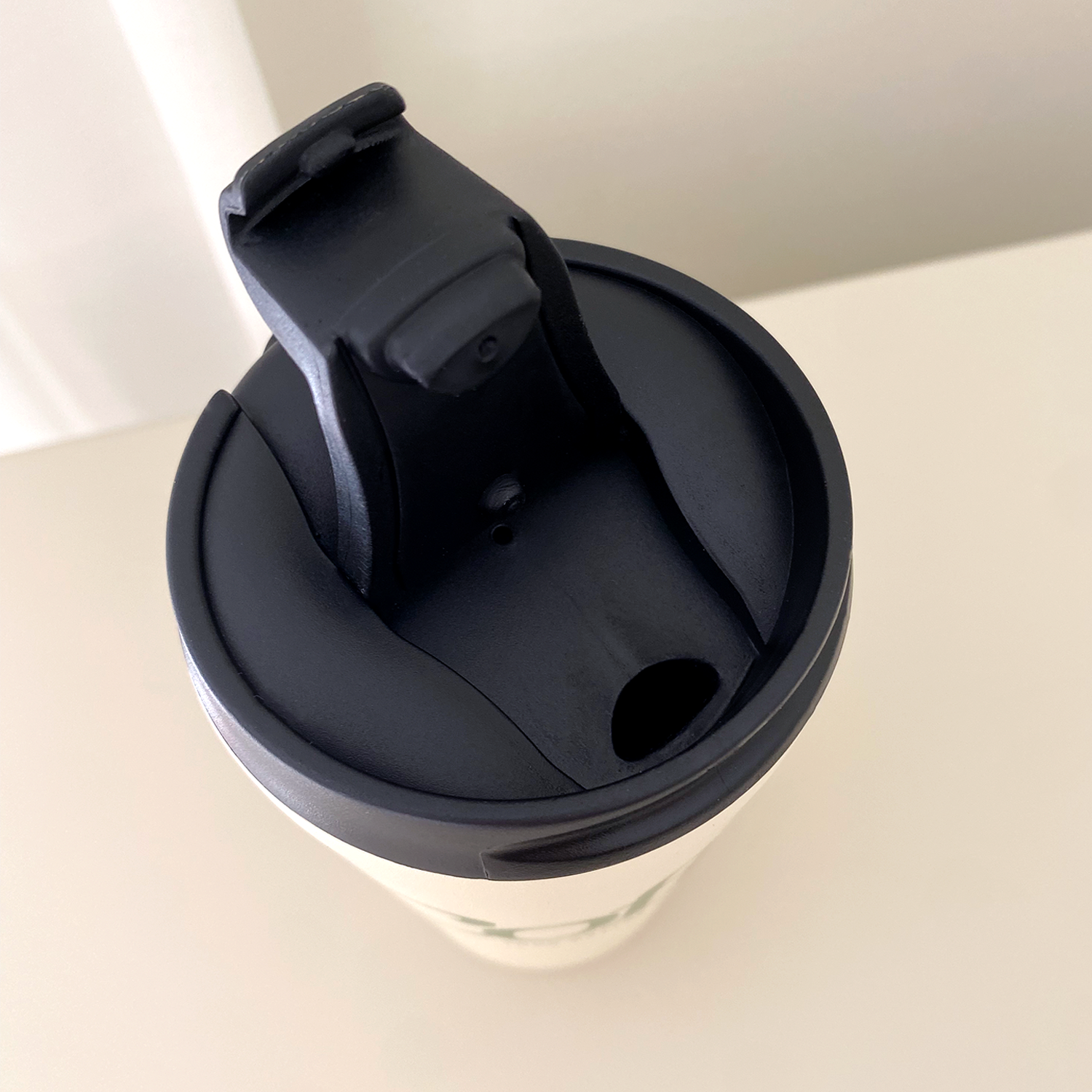 The Coffee Travel Cup Beige | Double Walled Stainless Steel will keep your coffee hot or cold for up to 3 hours. Perfect for on the go. | The Coffee Label