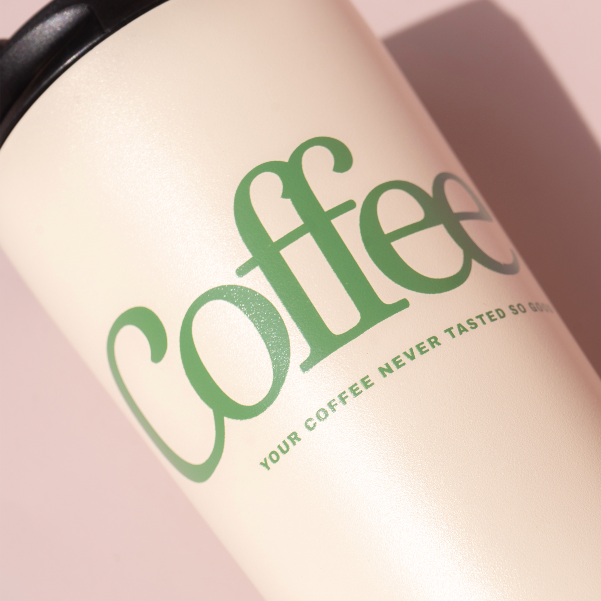 The Coffee Travel Cup Beige | Double Walled Stainless Steel will keep your coffee hot or cold for up to 3 hours. Perfect for on the go. | The Coffee Label