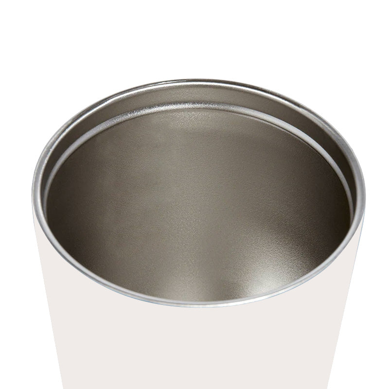 The Coffee Travel Cup Beige | Double Walled Stainless Steel will keep your coffee hot or cold for up to 3 hours. Perfect for on the go. | The Coffee Label 